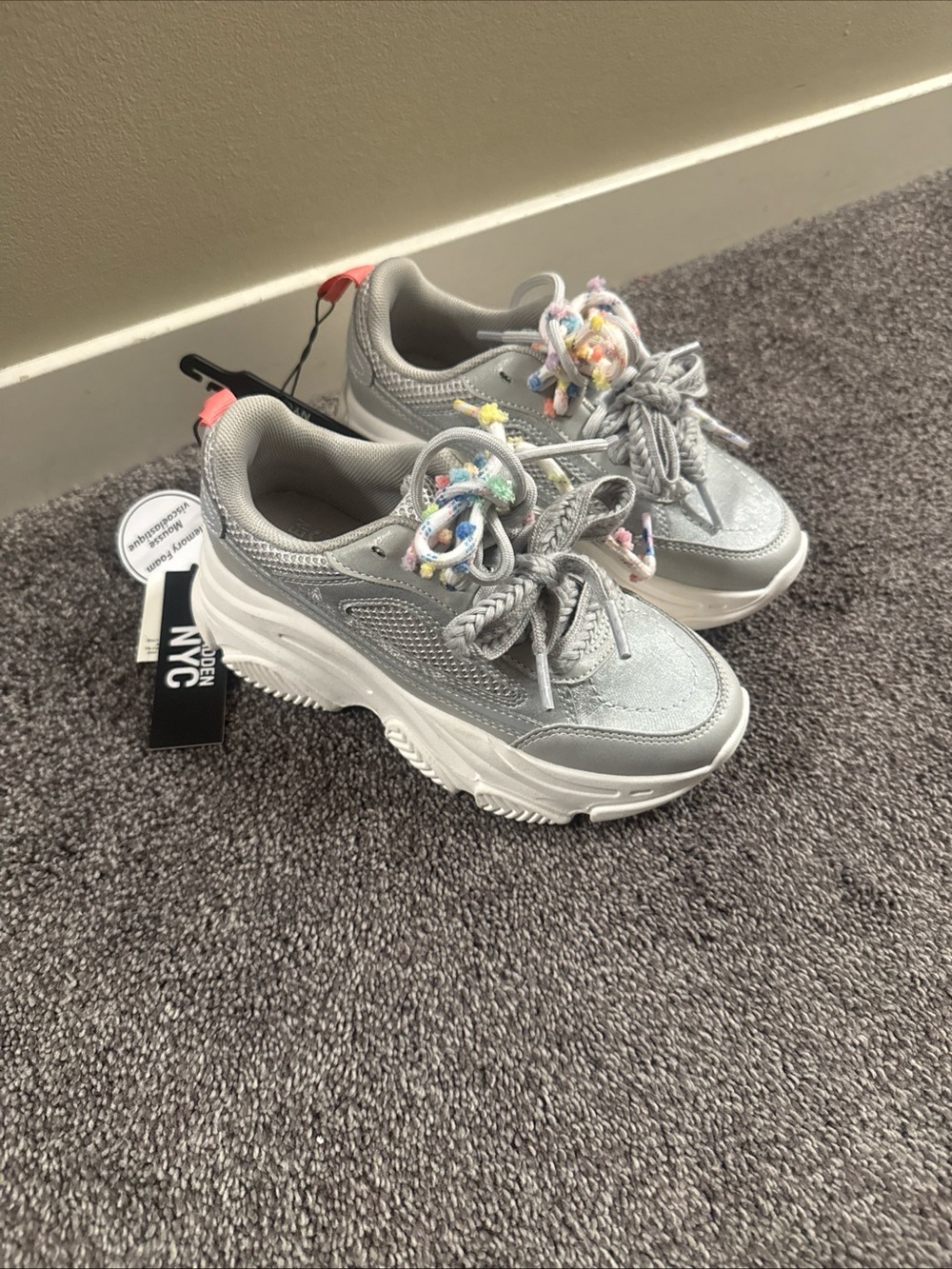 Madden NYC Girls’s Chunky Sneakers- Size 1, Brand New